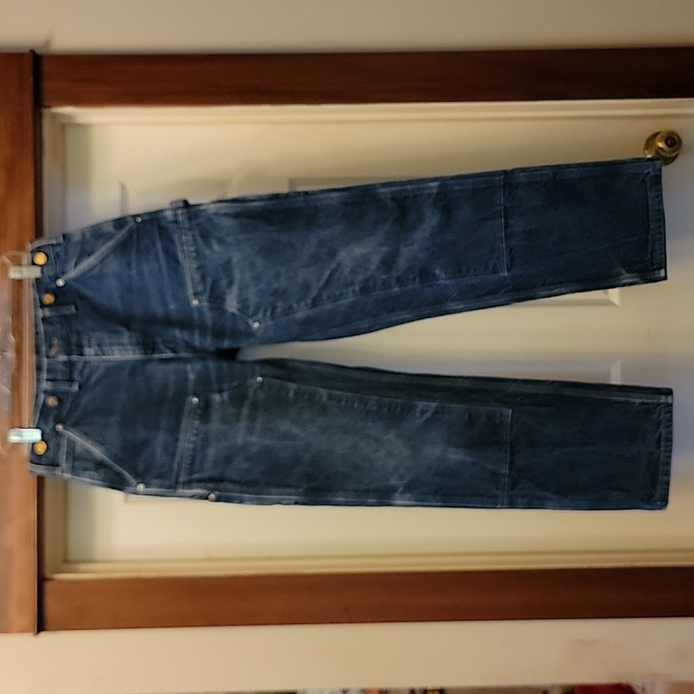 Carhartt Blue Double Knee Carpenter Cotton Duck Work Jeans 32 X 31.5